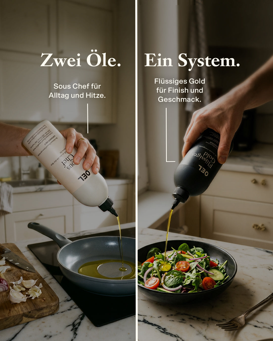 Squeeze Bottle Duo – Flüssiges Gold 500 ml + Sous Chef 750 ml