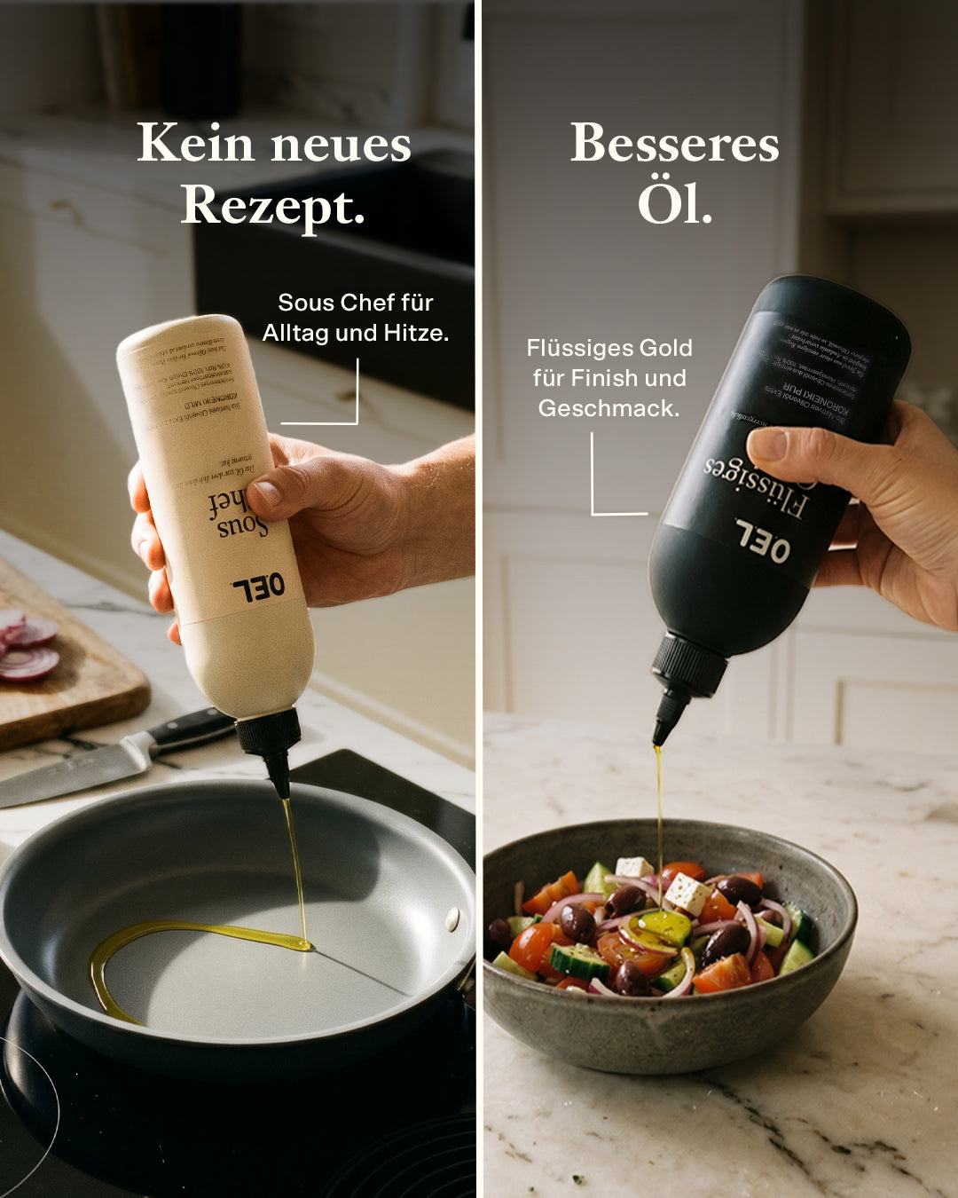 Squeeze Bottle Duo – Flüssiges Gold 500 ml + Sous Chef 750 ml