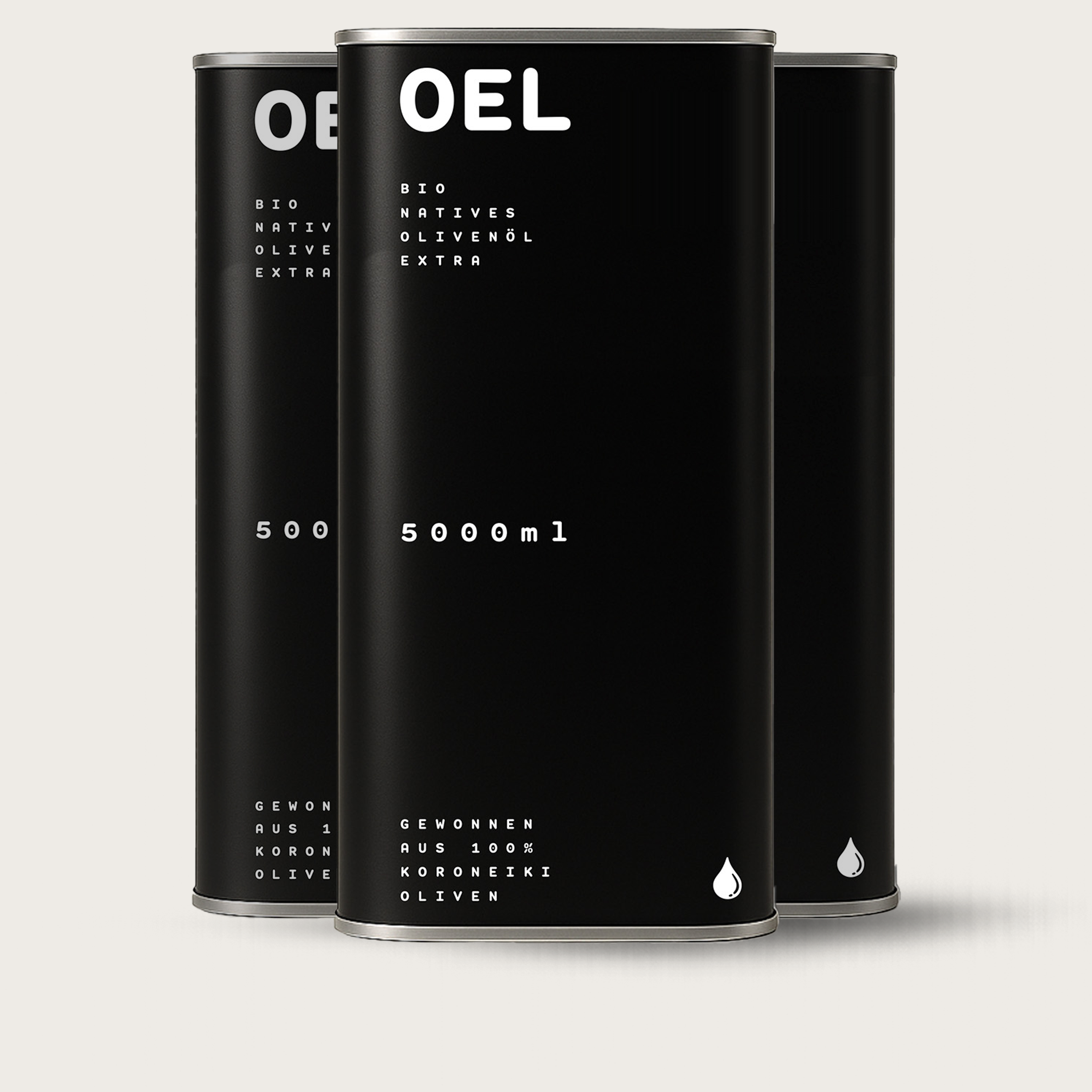 Huile d'olive extra vierge biologique de Grèce, 3 bidons de 5 l