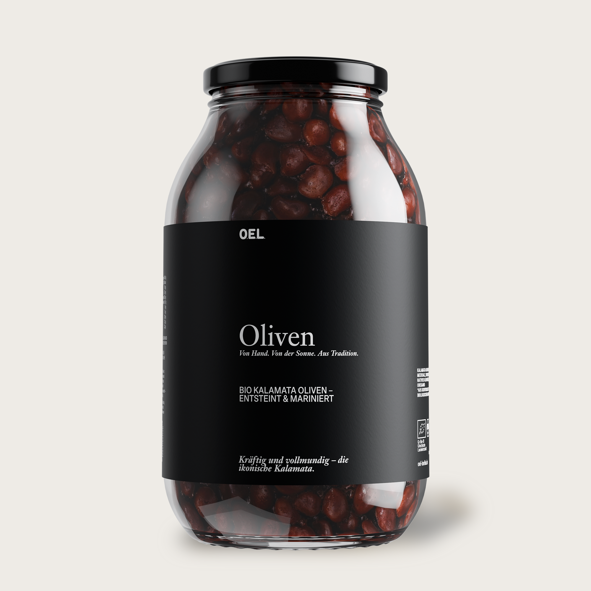 OELiven Kalamata 2 kg - Olives Kalamata bio aux herbes