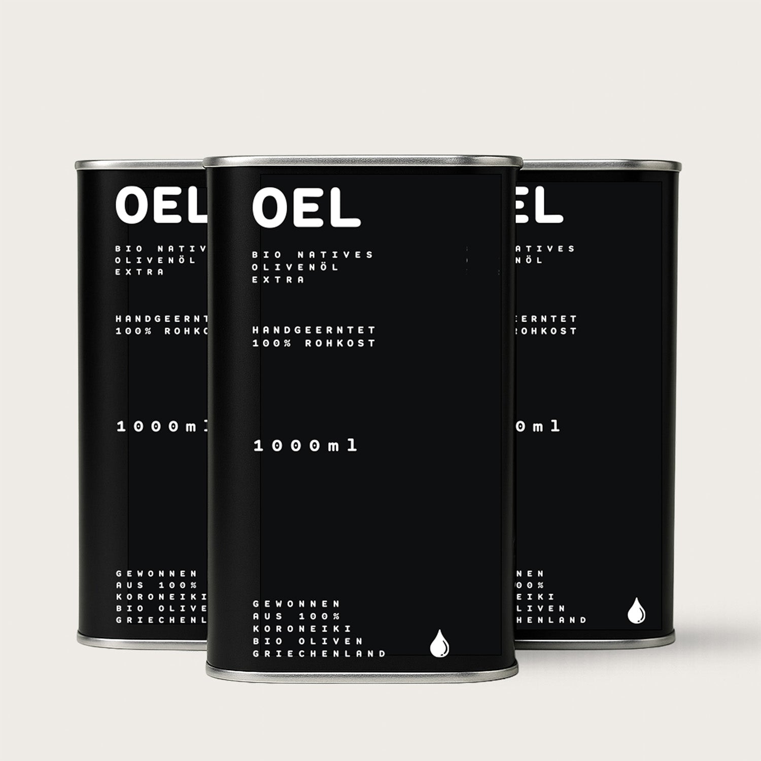 Organic Extra Virgin Olive Oil from Greece 3 x 1 l canisters