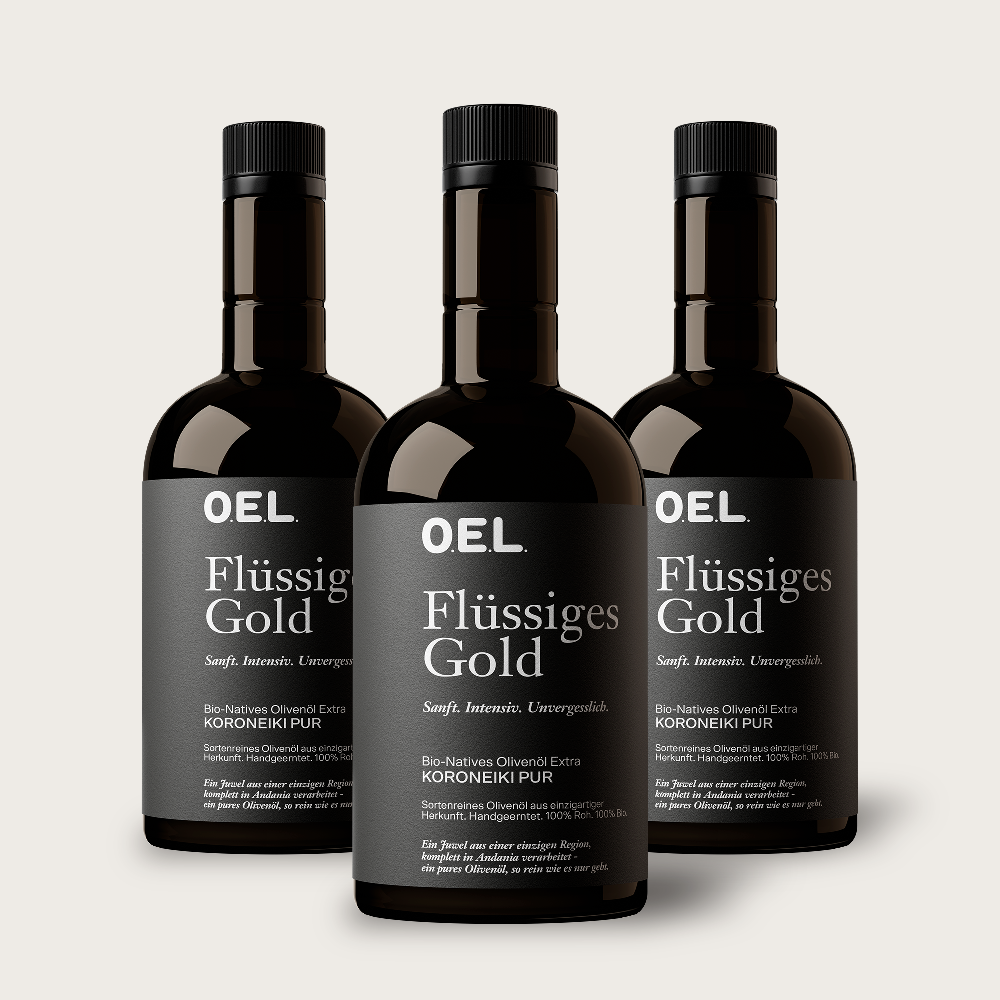 Liquid Gold 3 x 0.5 l glass bottle