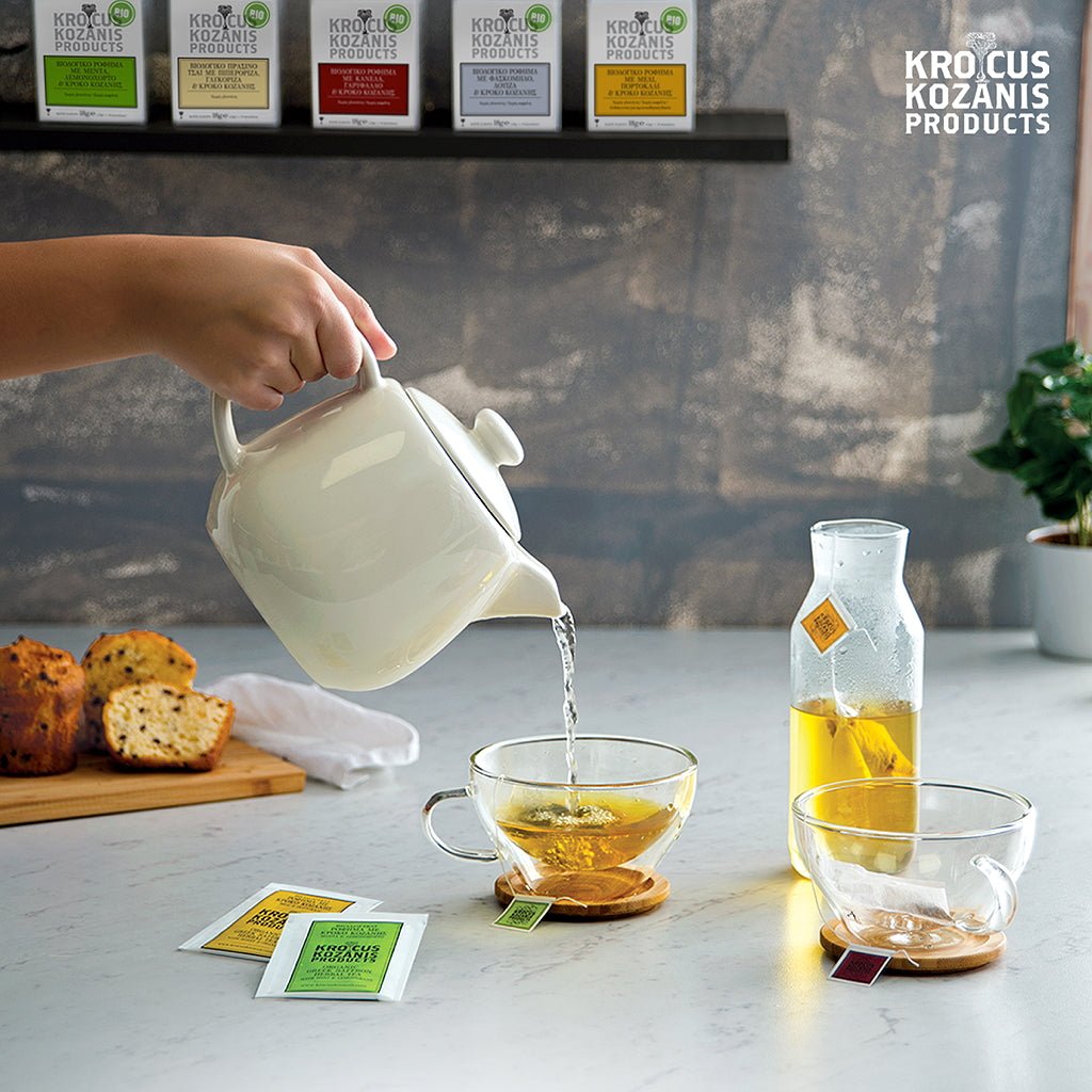 Bio Tee mit Ingwer, Süßholz und Safran - OEL - Griechische Produkte und Olivenöl - OELfriends - Krocus Kozanis Safranprodukte