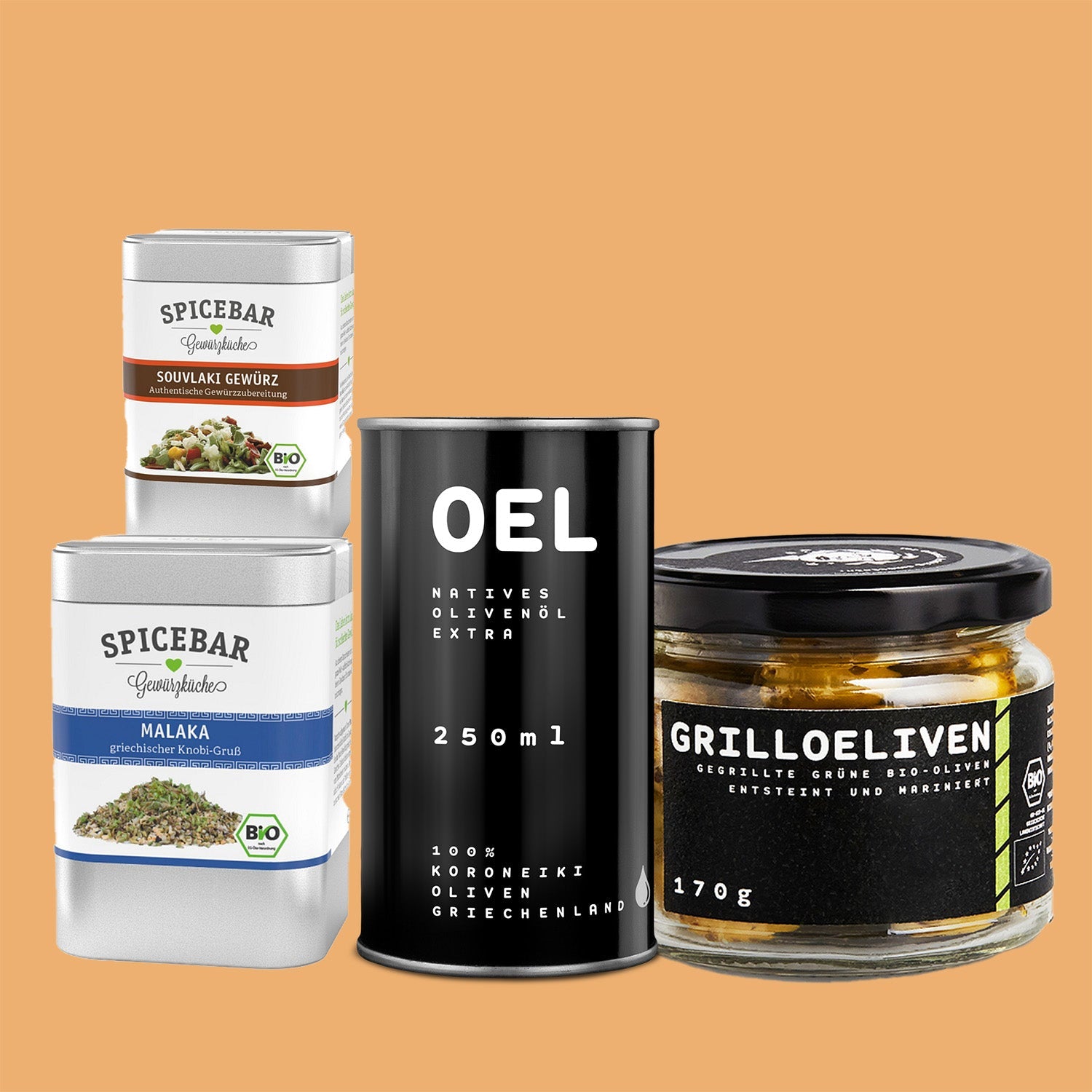 Griechisch Grillen - OEL - Griechische Produkte und Olivenöl - Probiersets - OEL - Griechische Produkte und Olivenöl