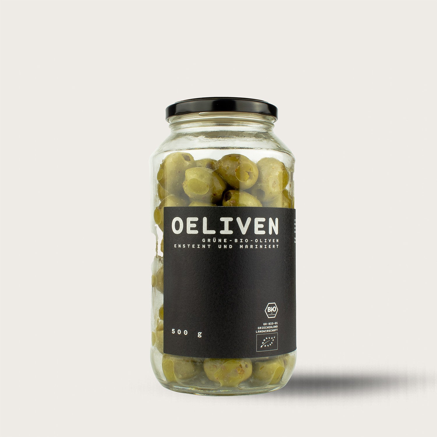 OELiven Green 500 g - Green organic olives with herbs