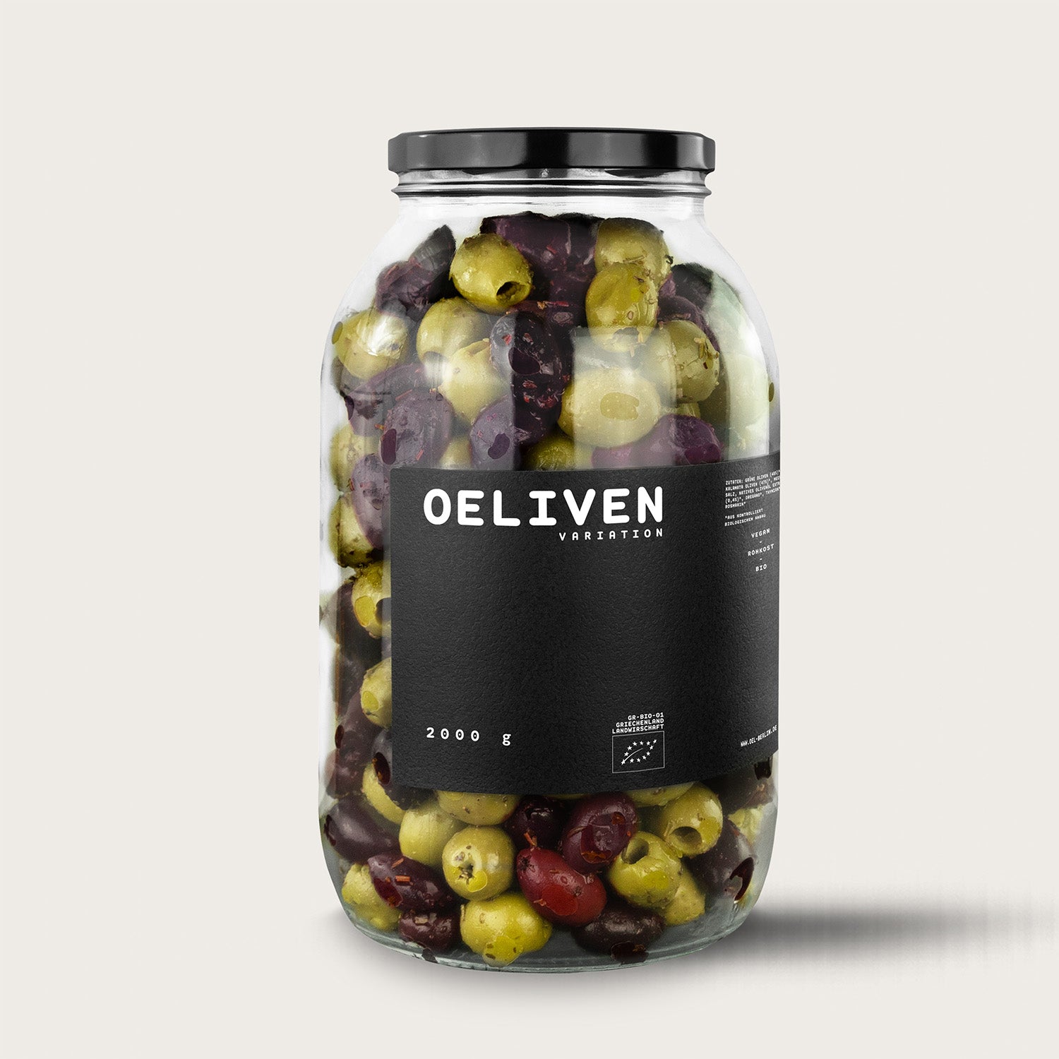 OELiven Mix-Variation 2 kg - Gemischte Bio Oliven mit Kräutern