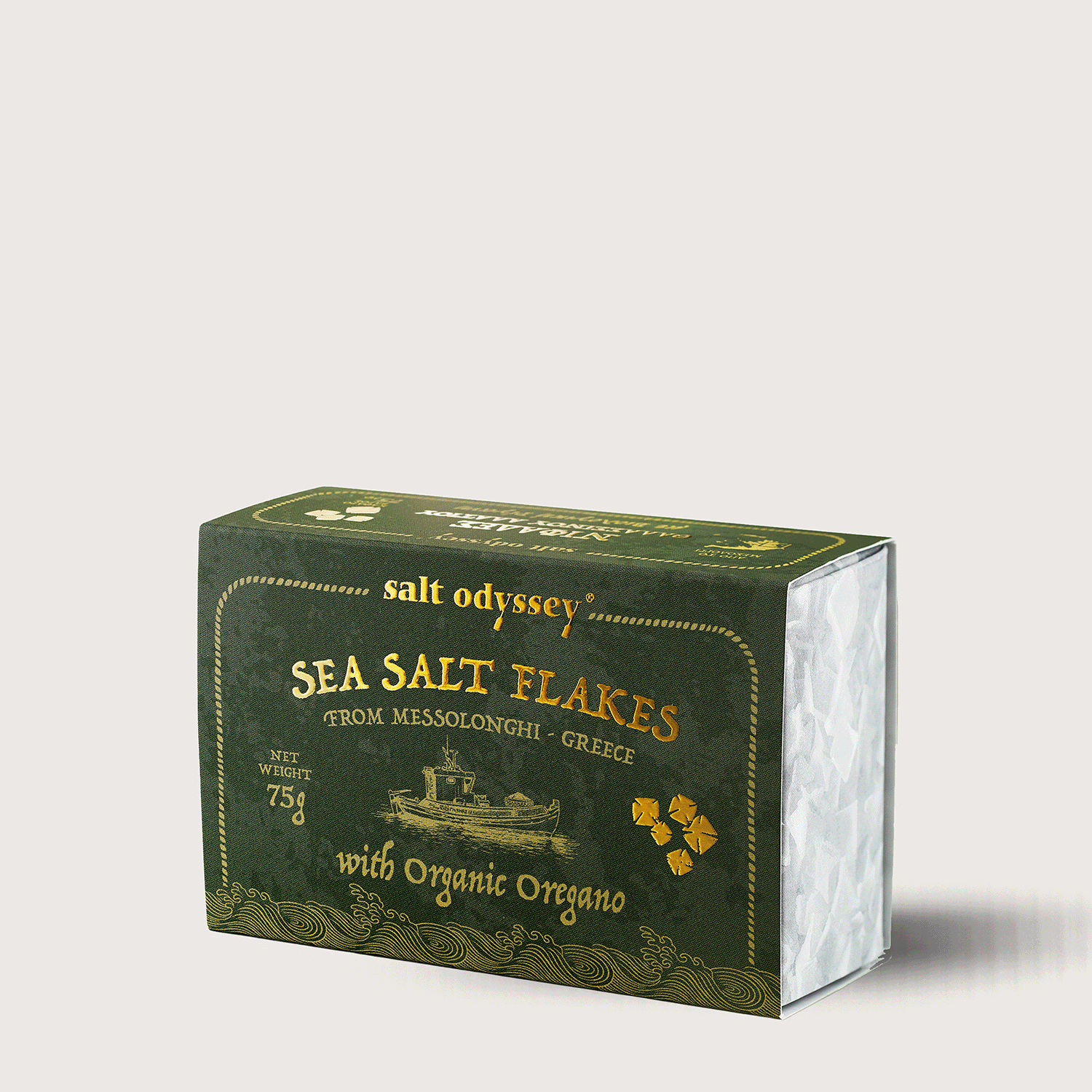 Flocons de sel de mer de Messolonghi Origan - 75 g