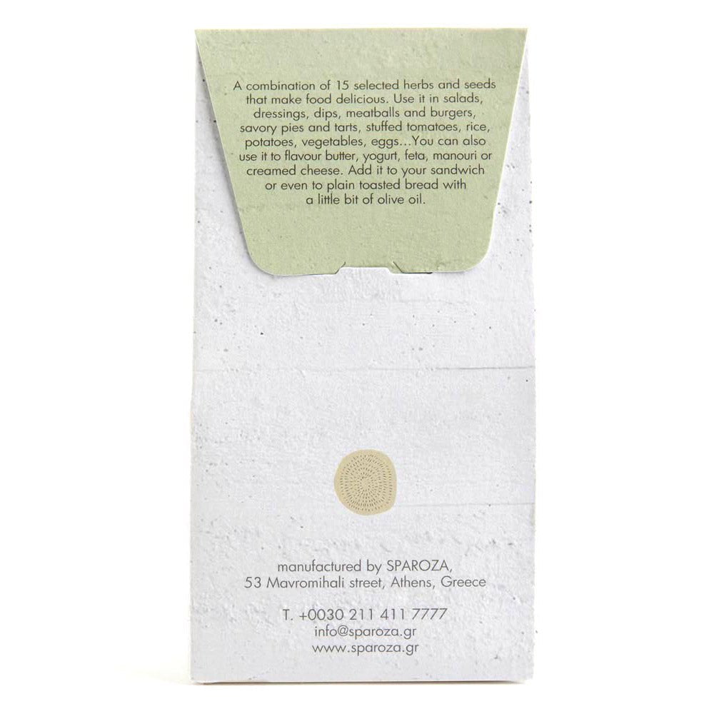 15 Griechische Kräuter und Samen Würzmischung 50 g - OEL - Griechische Produkte und Olivenöl - Bestandsartikel red. MWST (7%) - Sparoza