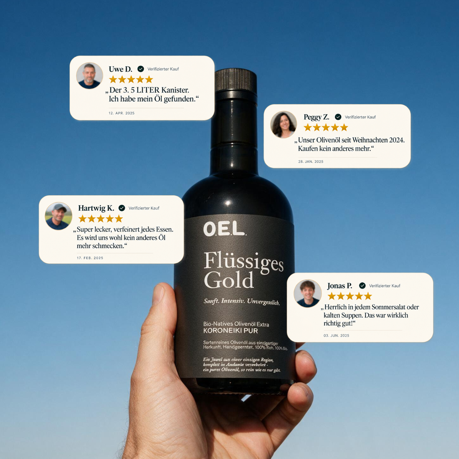 OEL 1 l - Organic Extra Virgin Olive Oil from Greece
