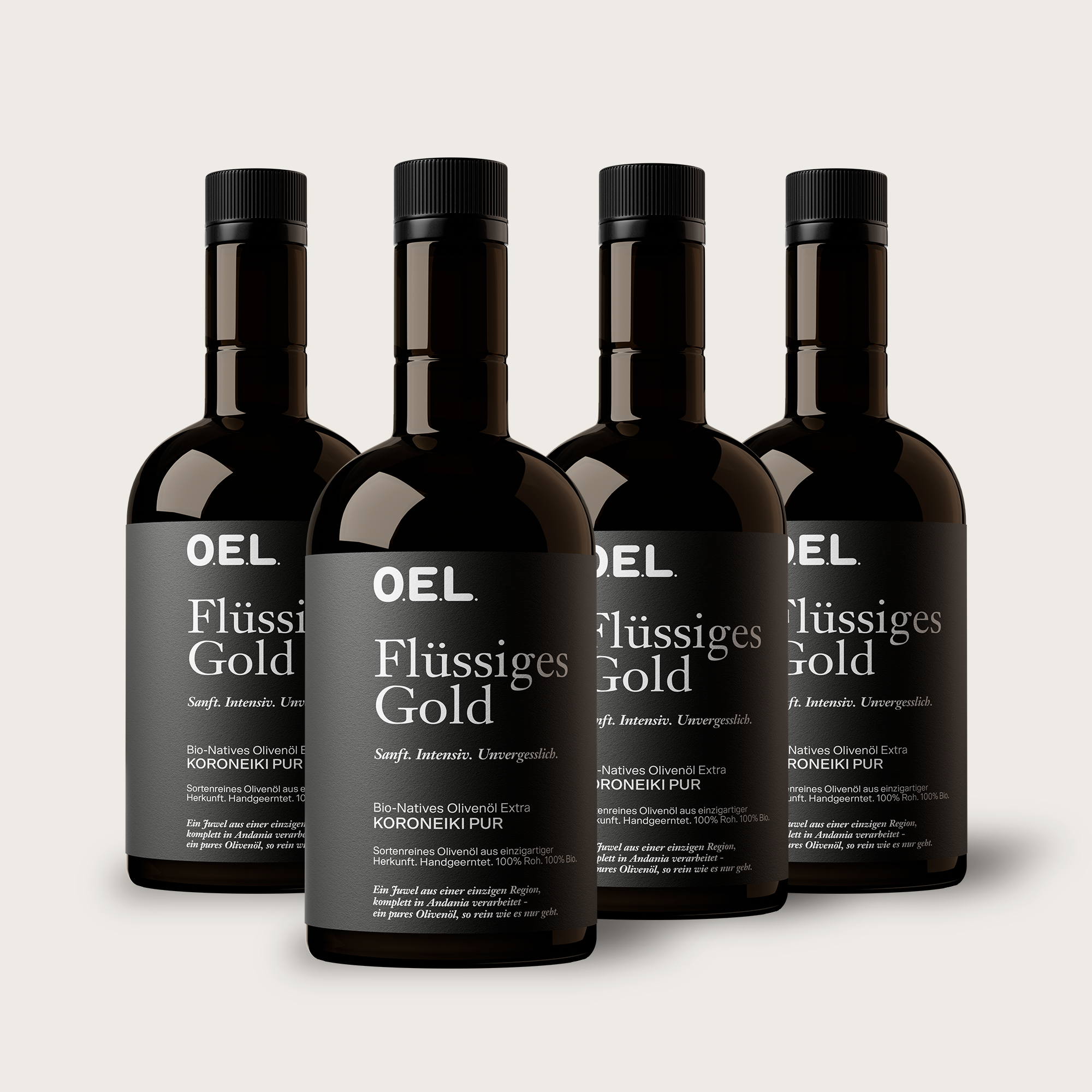 Flüssiges Gold 4 x 0,5 l Glasflasche