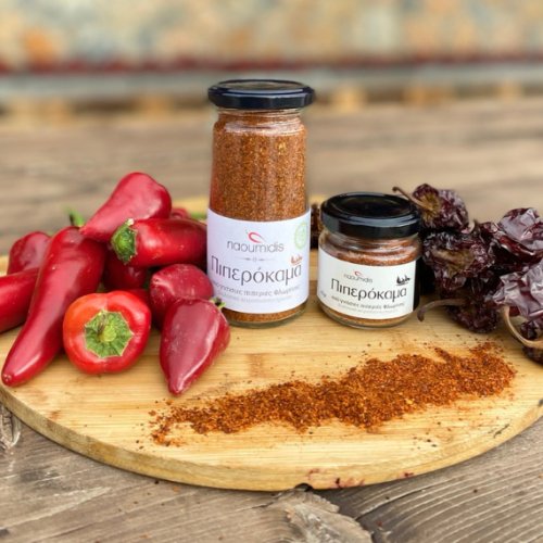 Bio Salsa Paprika, Tomate pikant (mit Piperokama) - OEL - Griechische Produkte und Olivenöl - OELfriends - Naoumidis Paprikaprodukte