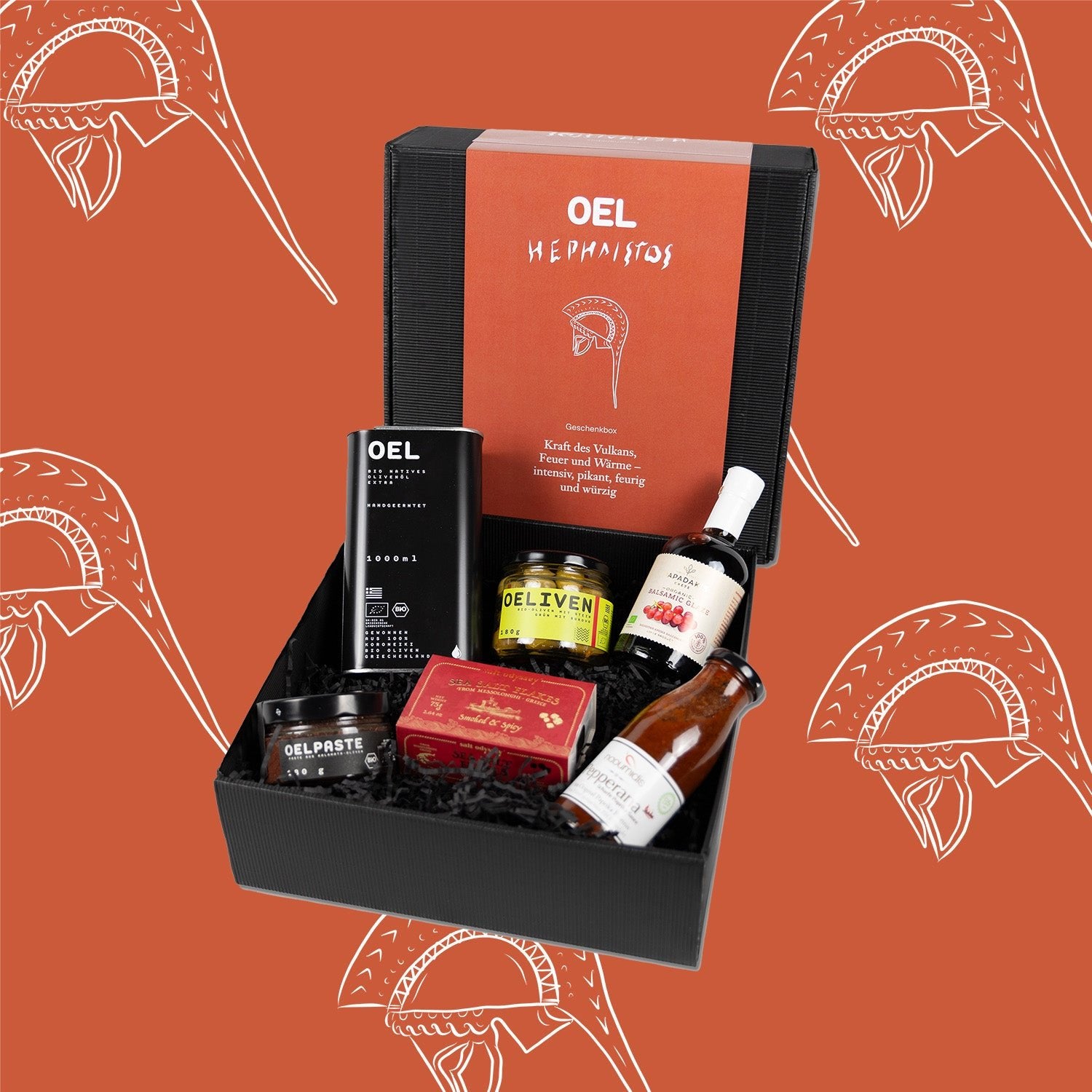 Hephaistos - Geschenkbox - OEL - Griechische Produkte und Olivenöl - OEL - Griechische Produkte und Olivenöl