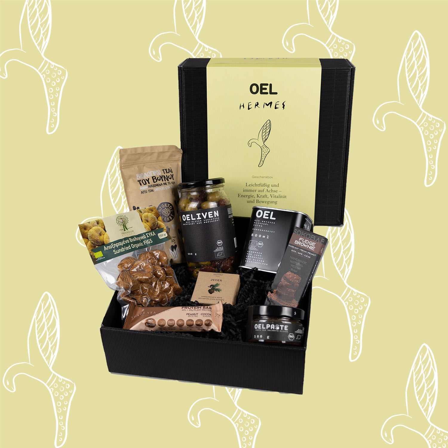 Hermes - Geschenkbox - OEL - Griechische Produkte und Olivenöl - OEL - Griechische Produkte und Olivenöl