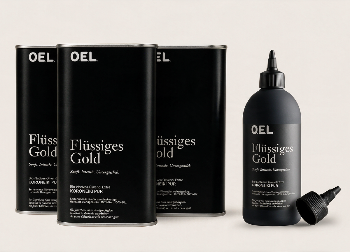 Trippelpack Flüssiges Gold 1 l + Squeeze-Flasche gratis