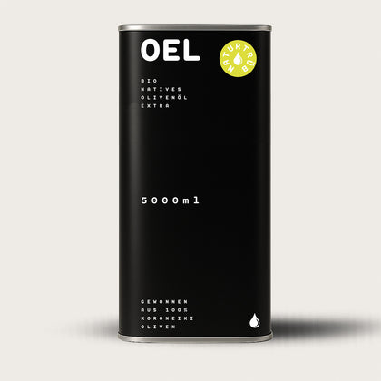 Neue Ernte ´25 - Bio Natives Olivenöl Extra aus Griechenland 5 l Naturtrüb