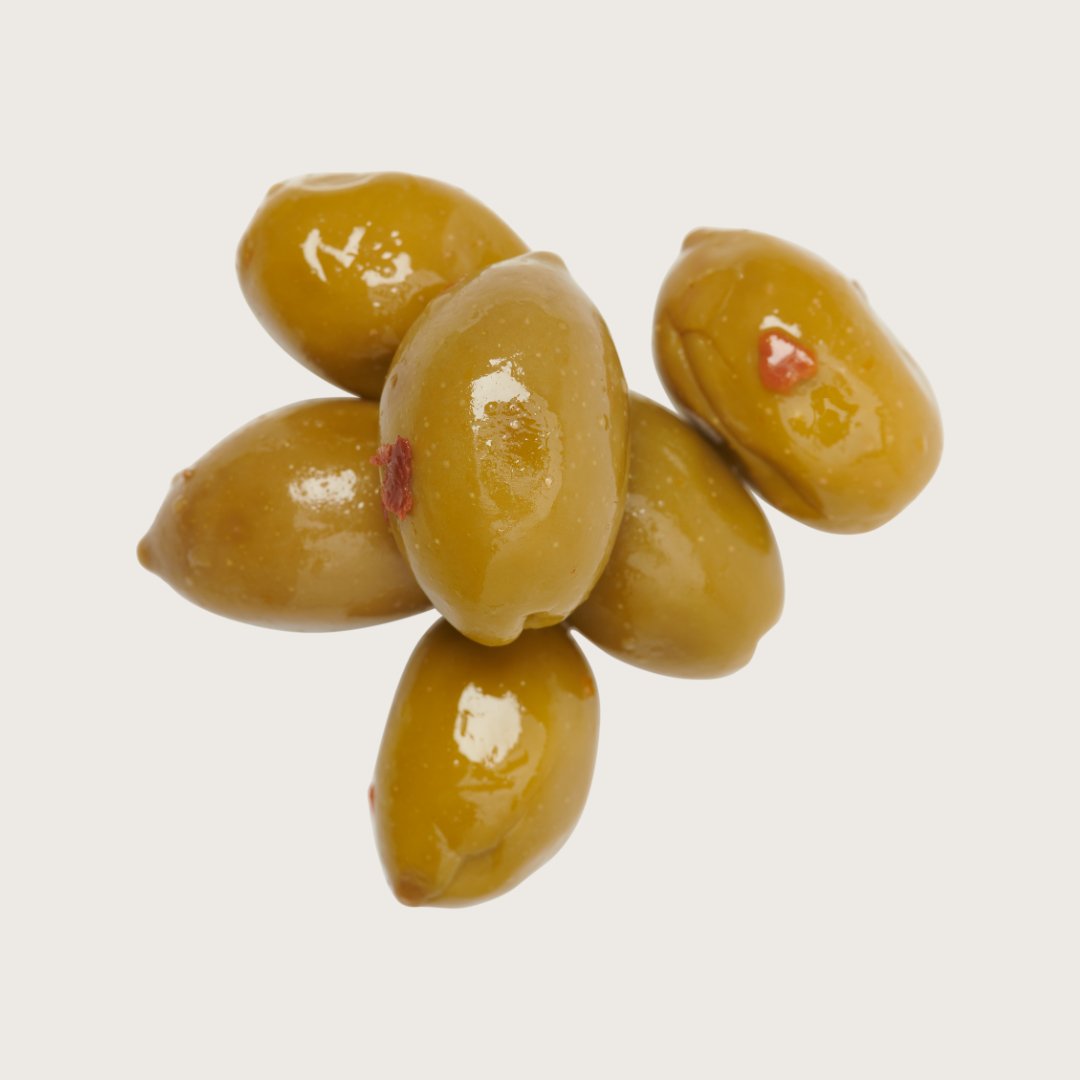 OELiven mit Stein - Grüne Oliven mit Bukovo - 180 g - OEL - Griechische Produkte und Olivenöl - Oliven - OEL Olivenprodukte