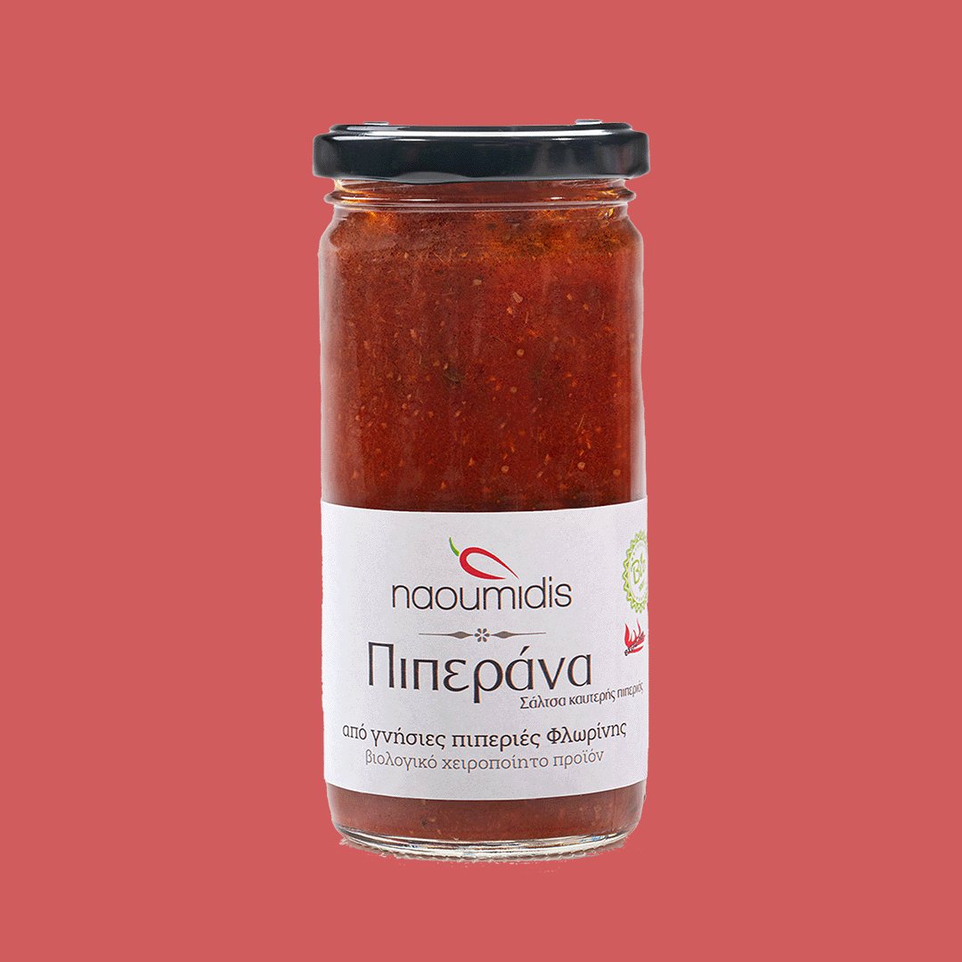 Pepperana extra scharf (wie Tabasco) - scharfe Bio Paprika Paste - OEL - Griechische Produkte und Olivenöl - OELfriends - Naoumidis Paprikaprodukte